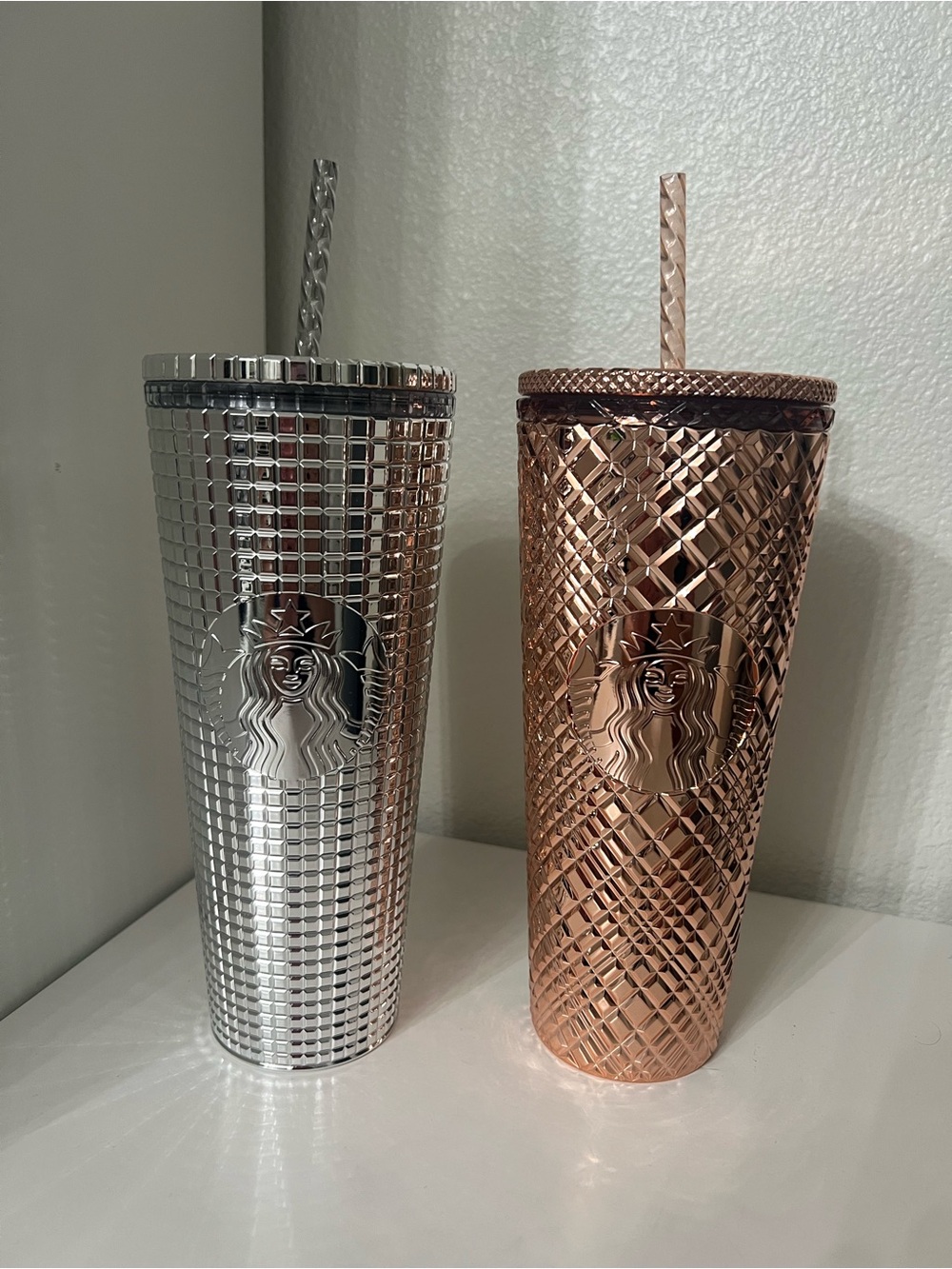 Starbucks New Metallic limited edition, Silver & Rose Gold
